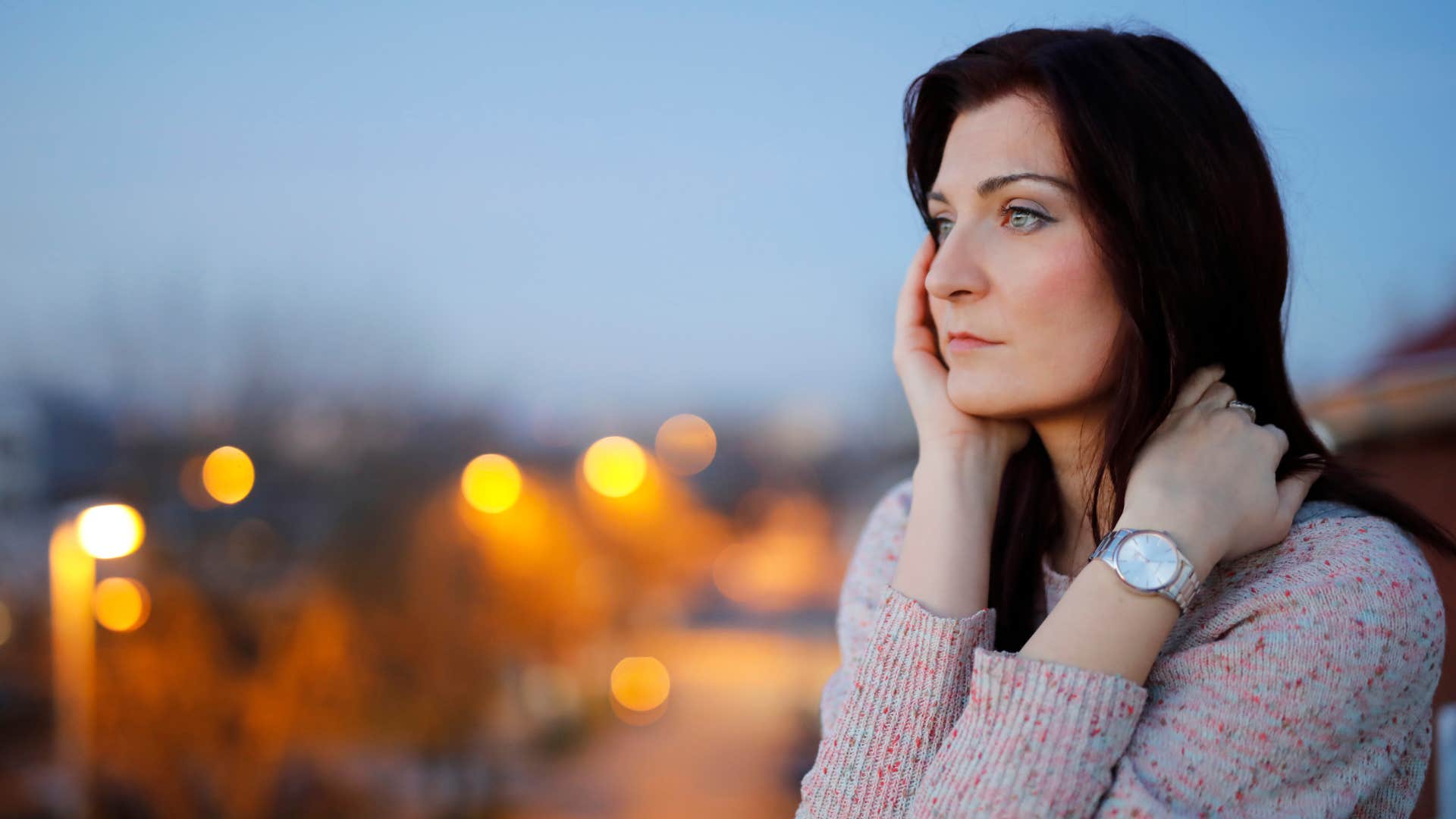 pensive woman finding it difficult to make a decision