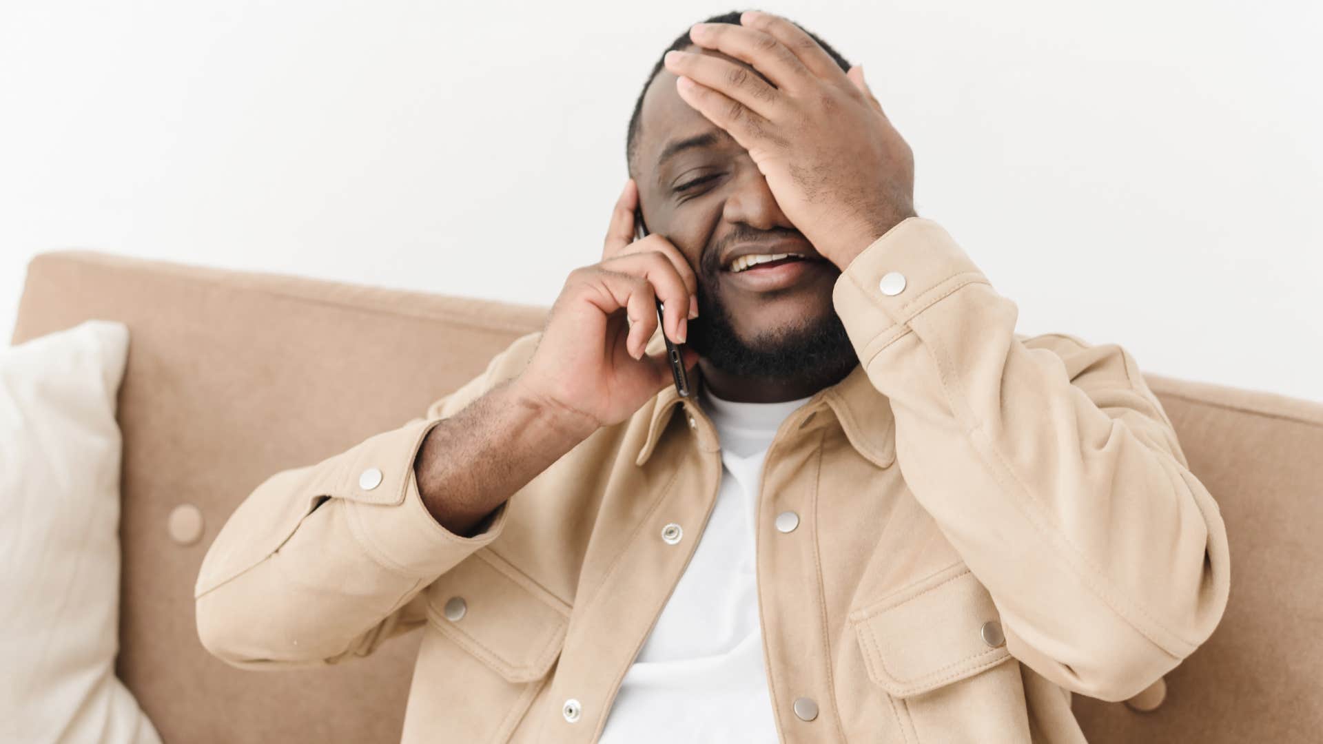 man on the phone with ignorant person saying you approach every topic with such fearless misunderstanding