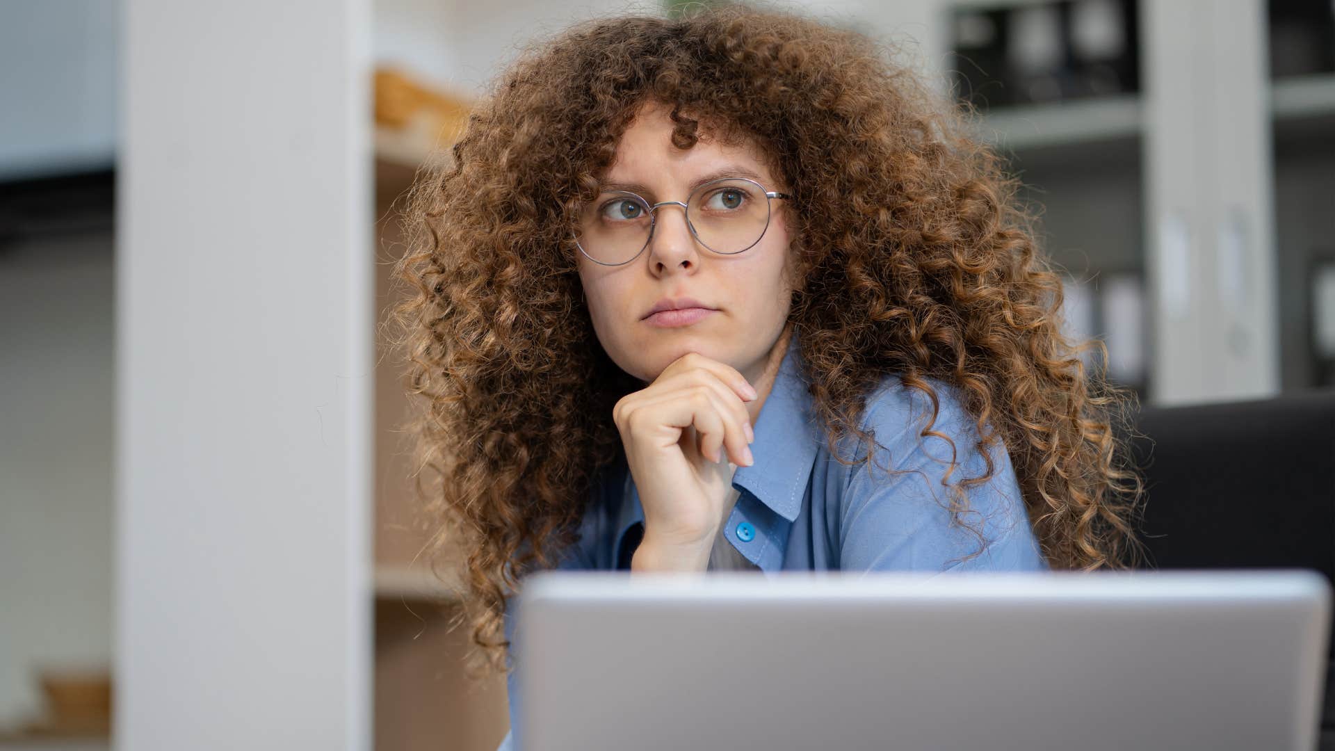 woman thinking you've distilled this into such simple terms about ignorant colleagues