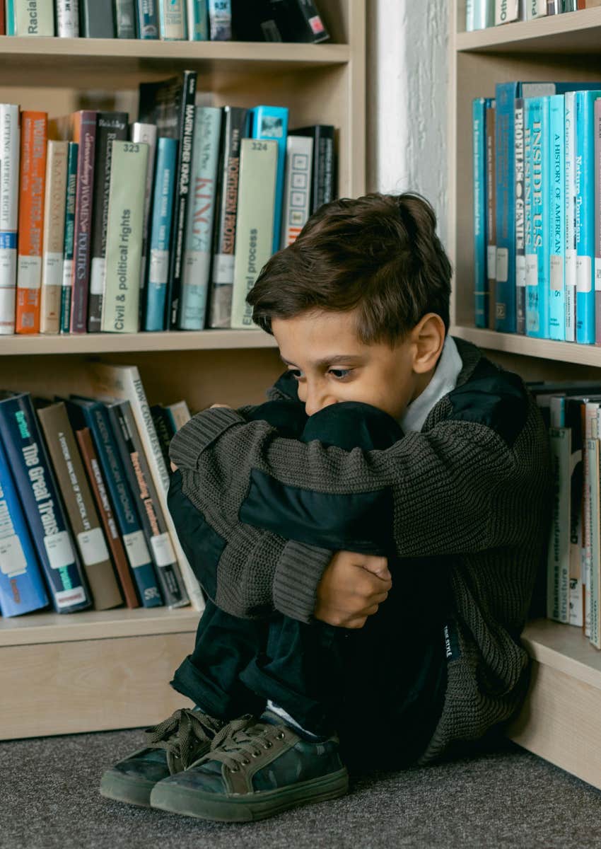 boy who has experienced childhood trauma