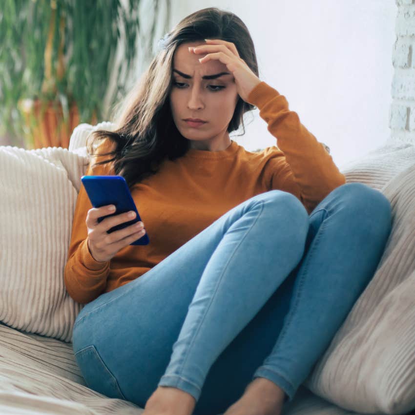 Distraught Gen Z woman who doesn't want to help her unemployed Boomer parents