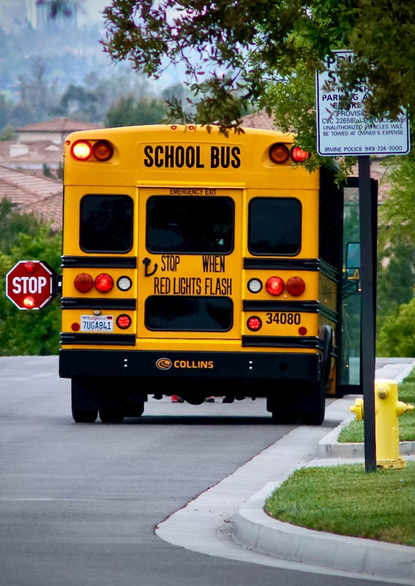 school bus where driver called police