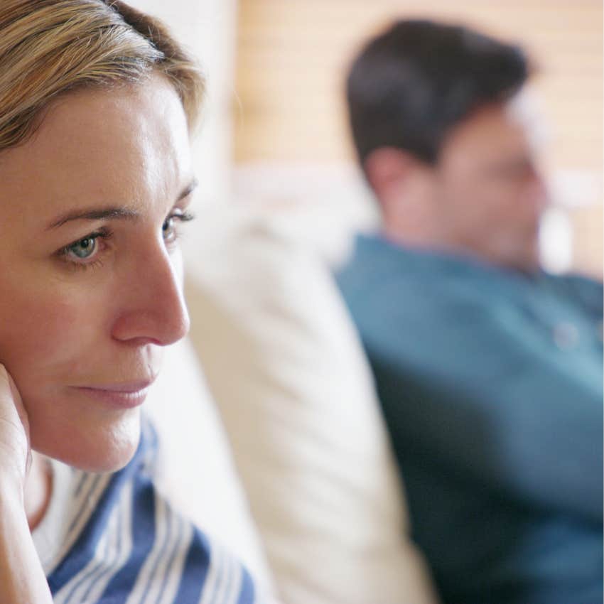 naturally happy couple where woman takes one for the team