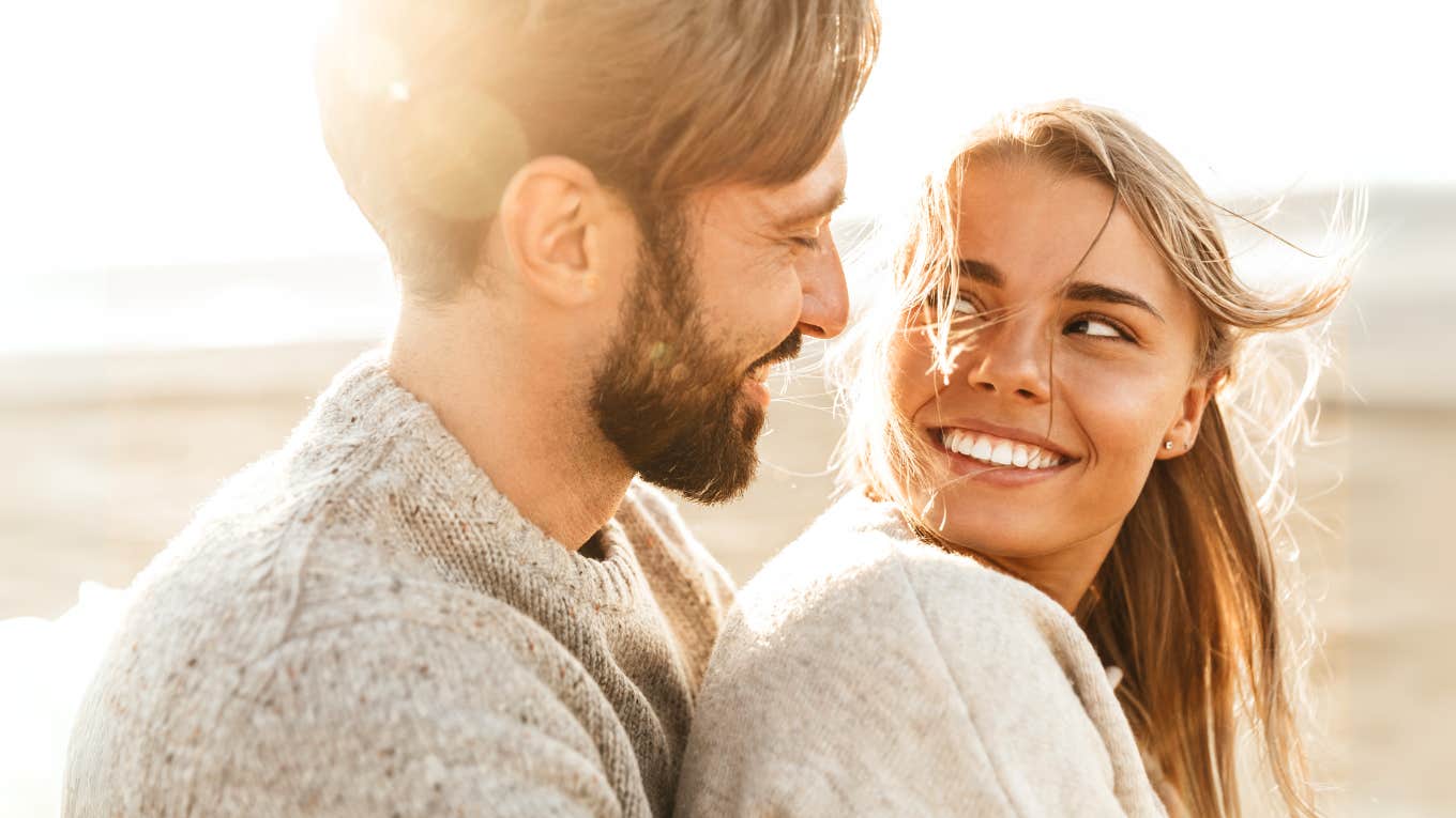 Happy couple in a good marriage.