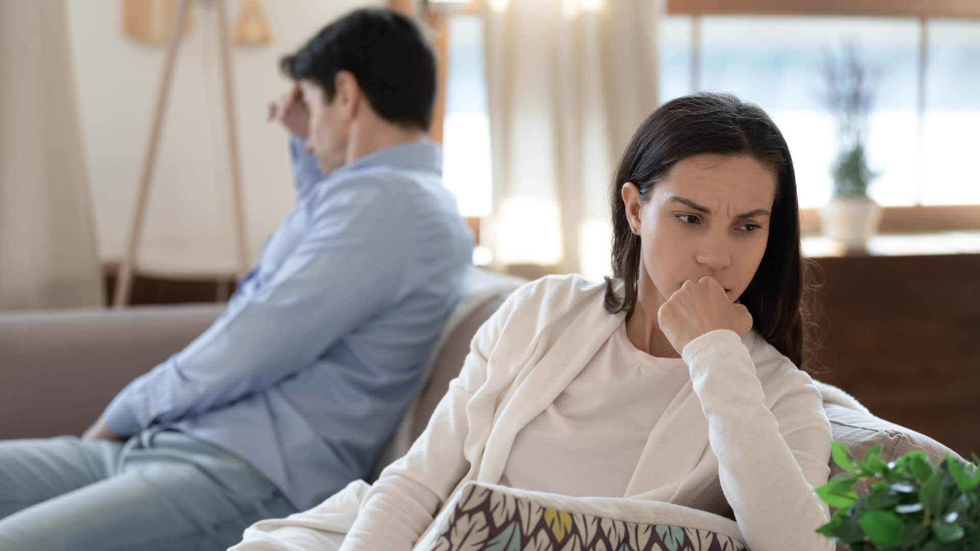 couple about to get a divorce feeling distant from each other