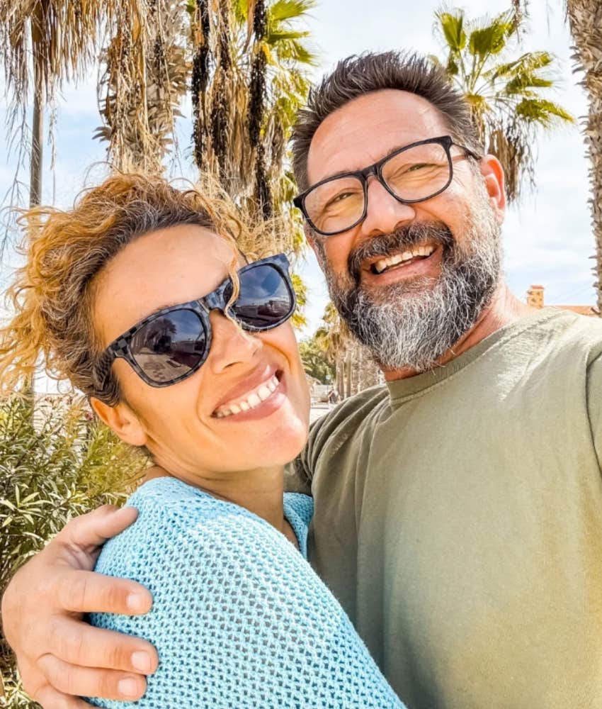 Couple who have fun together and waited until theri 40s to get married