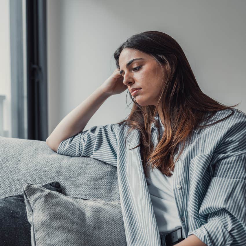 woman who is going through a divorce and loses his family