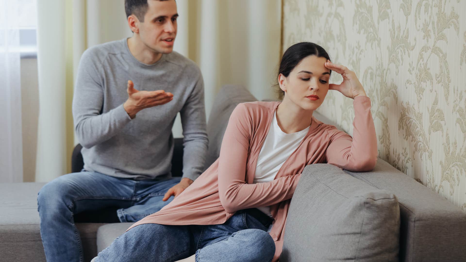 husband telling wife he will handle it because she never gets it right