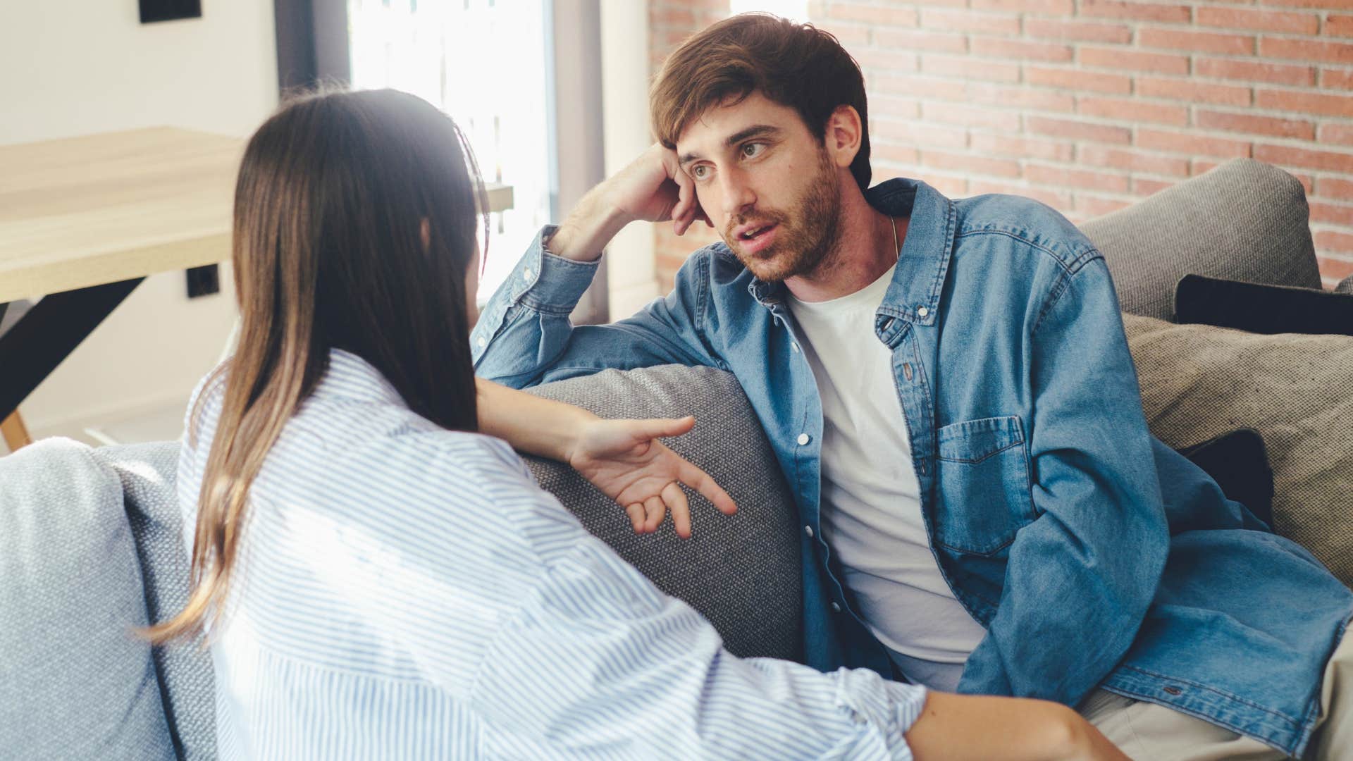 man saying his parents don't get it to his wife