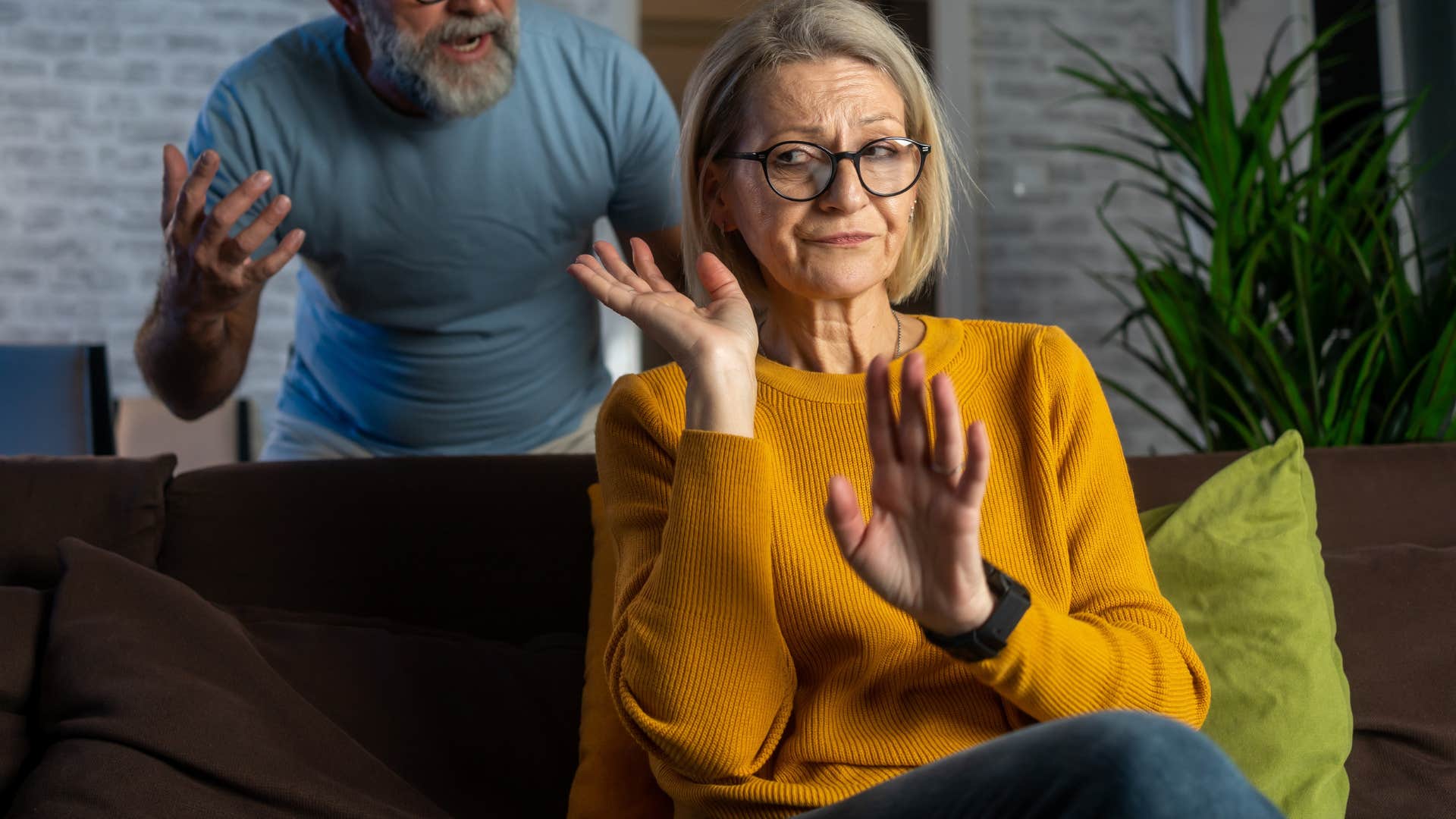 woman avoiding planning for the future with her husband