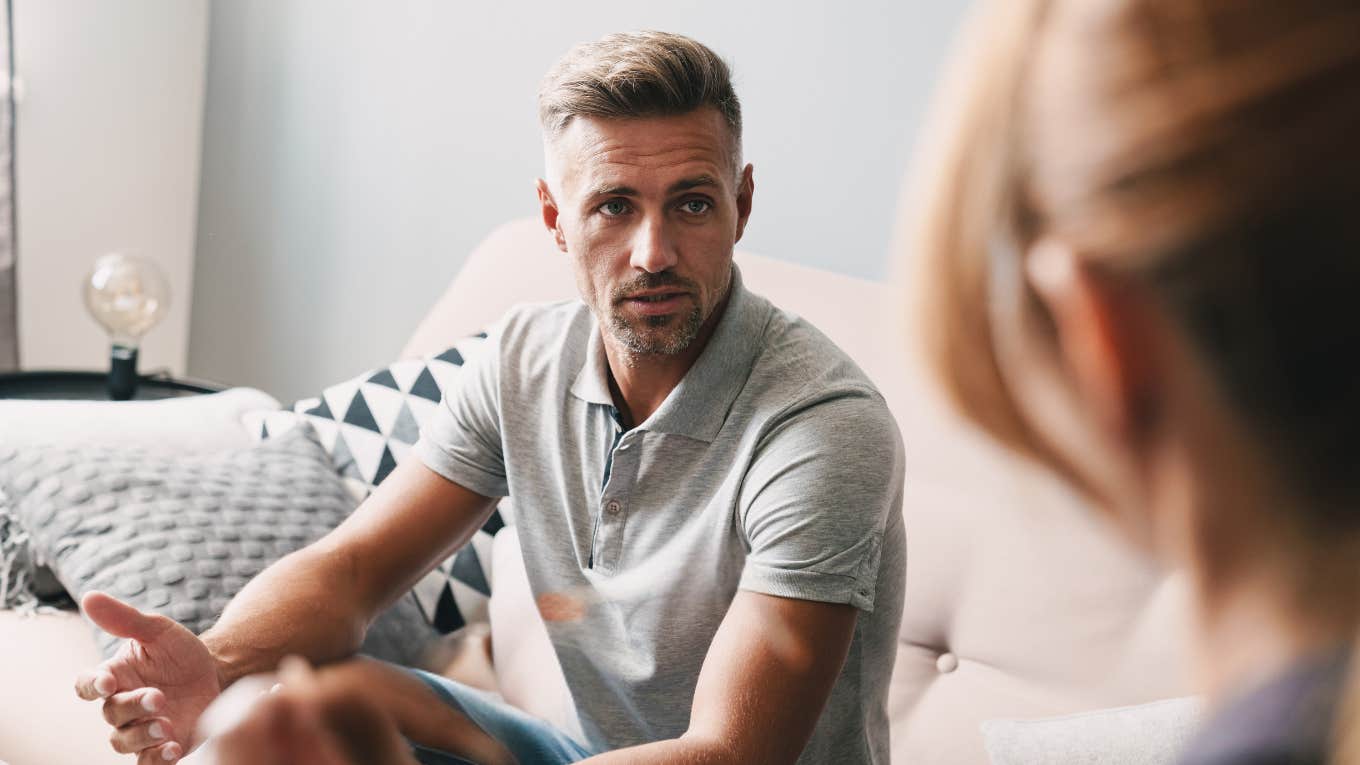 husband complaining about his marriage to woman