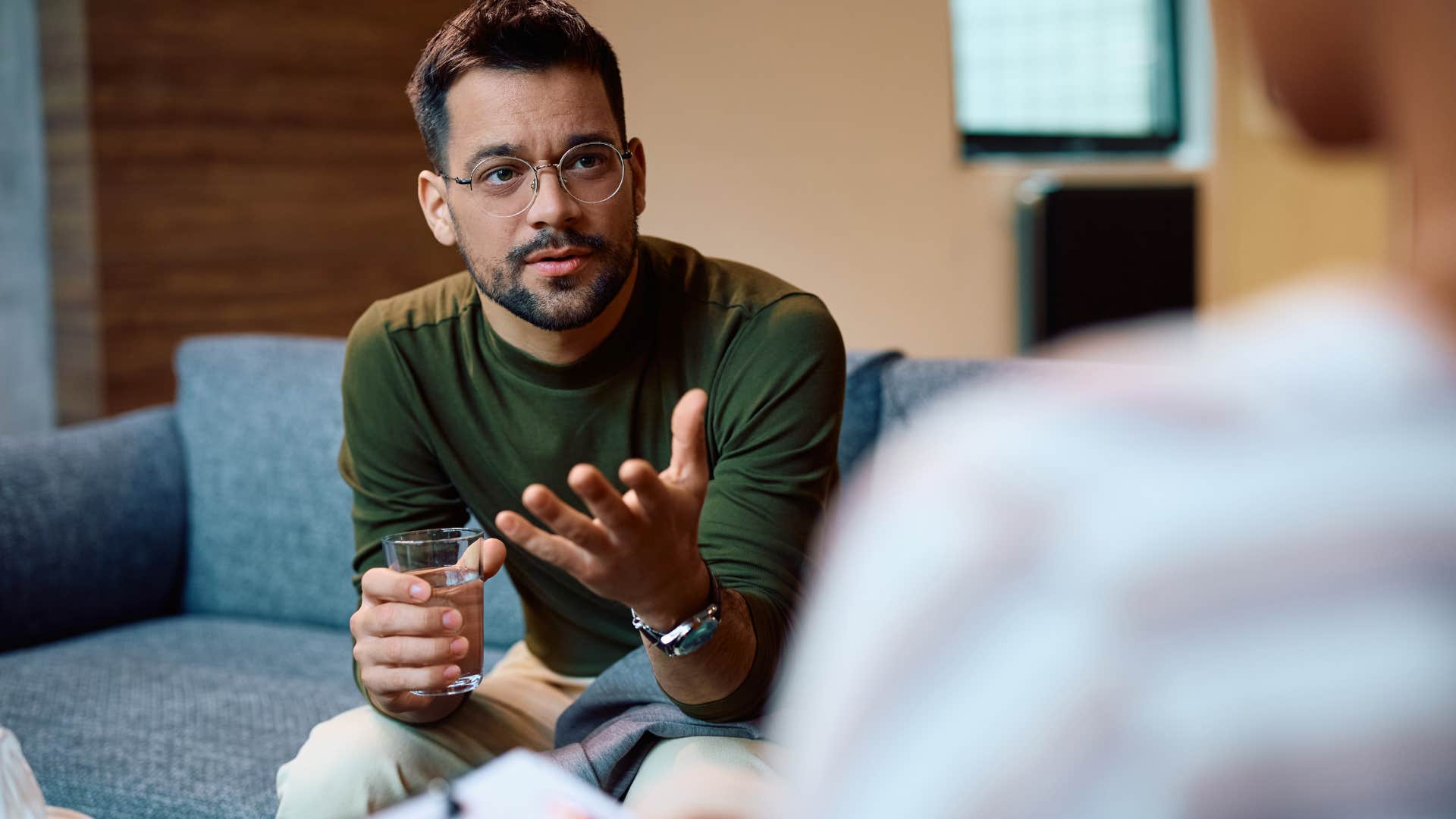 man who seeks help as a way to shut down manipulative parent