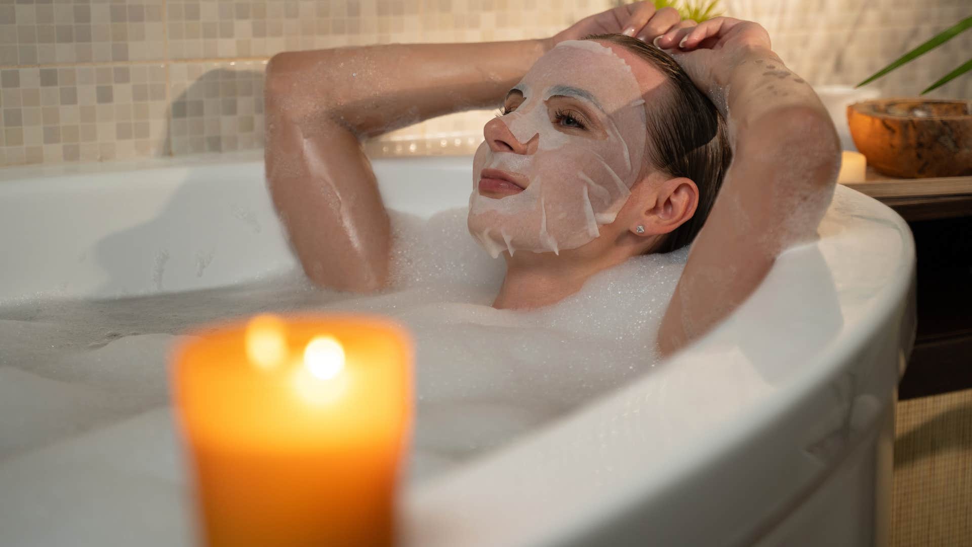 woman who truly loves her person as she makes the choice of self-care