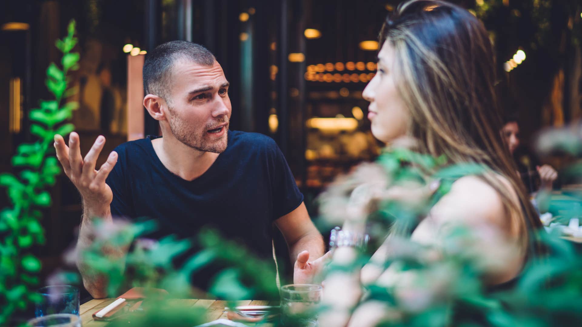 man insulting friend you're looking a little rough yourself