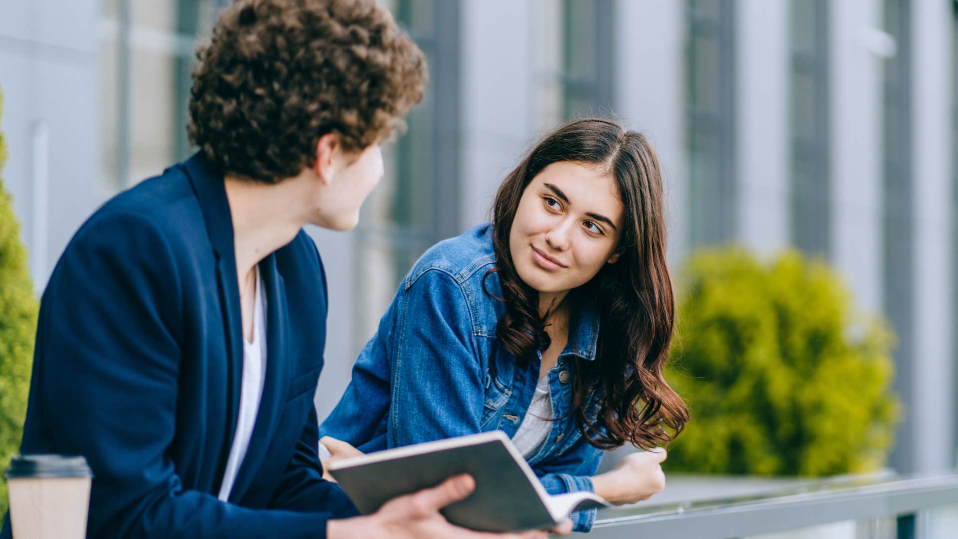woman telling friend I should've worn a hat or something