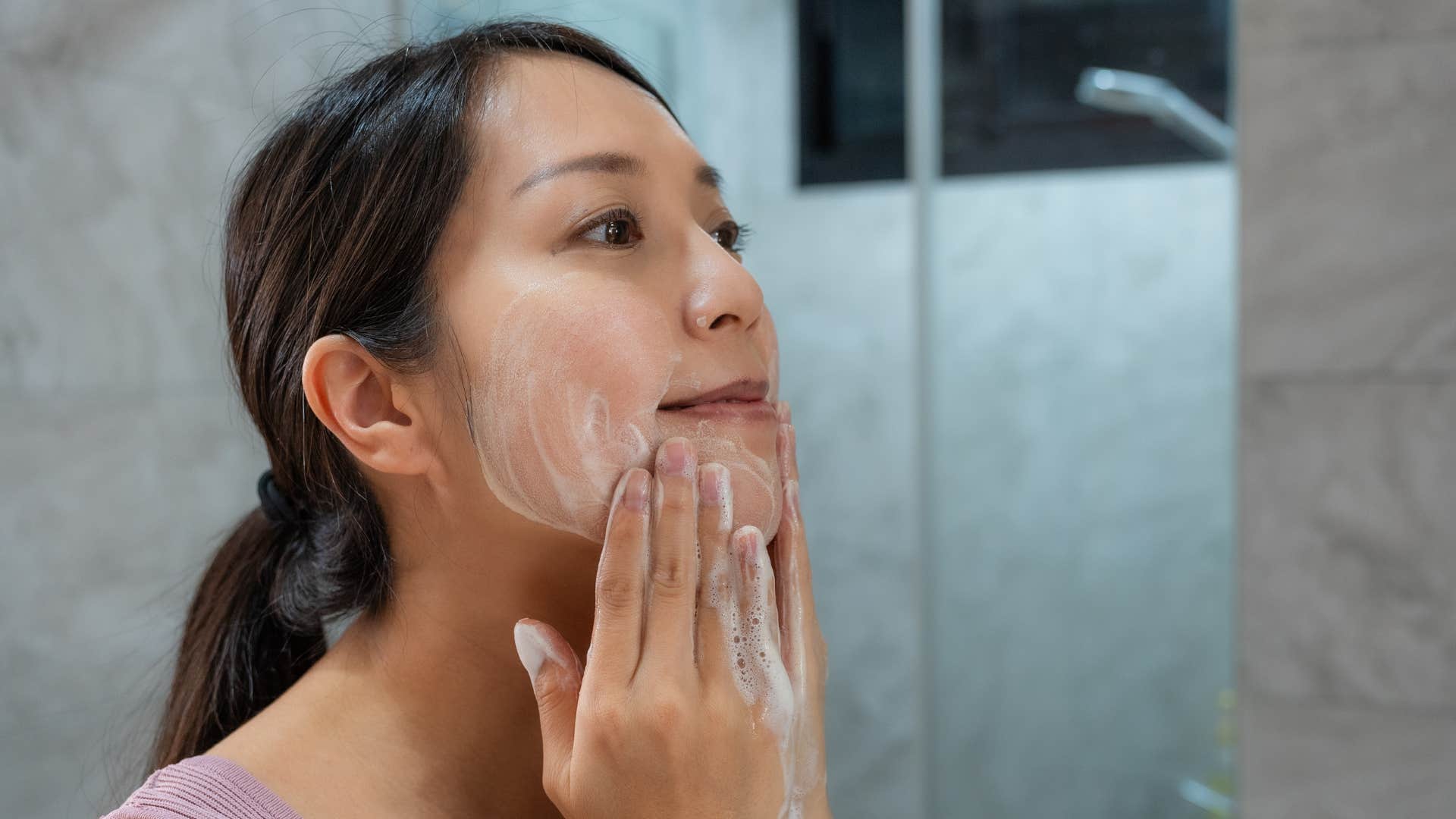 Woman has good hygiene