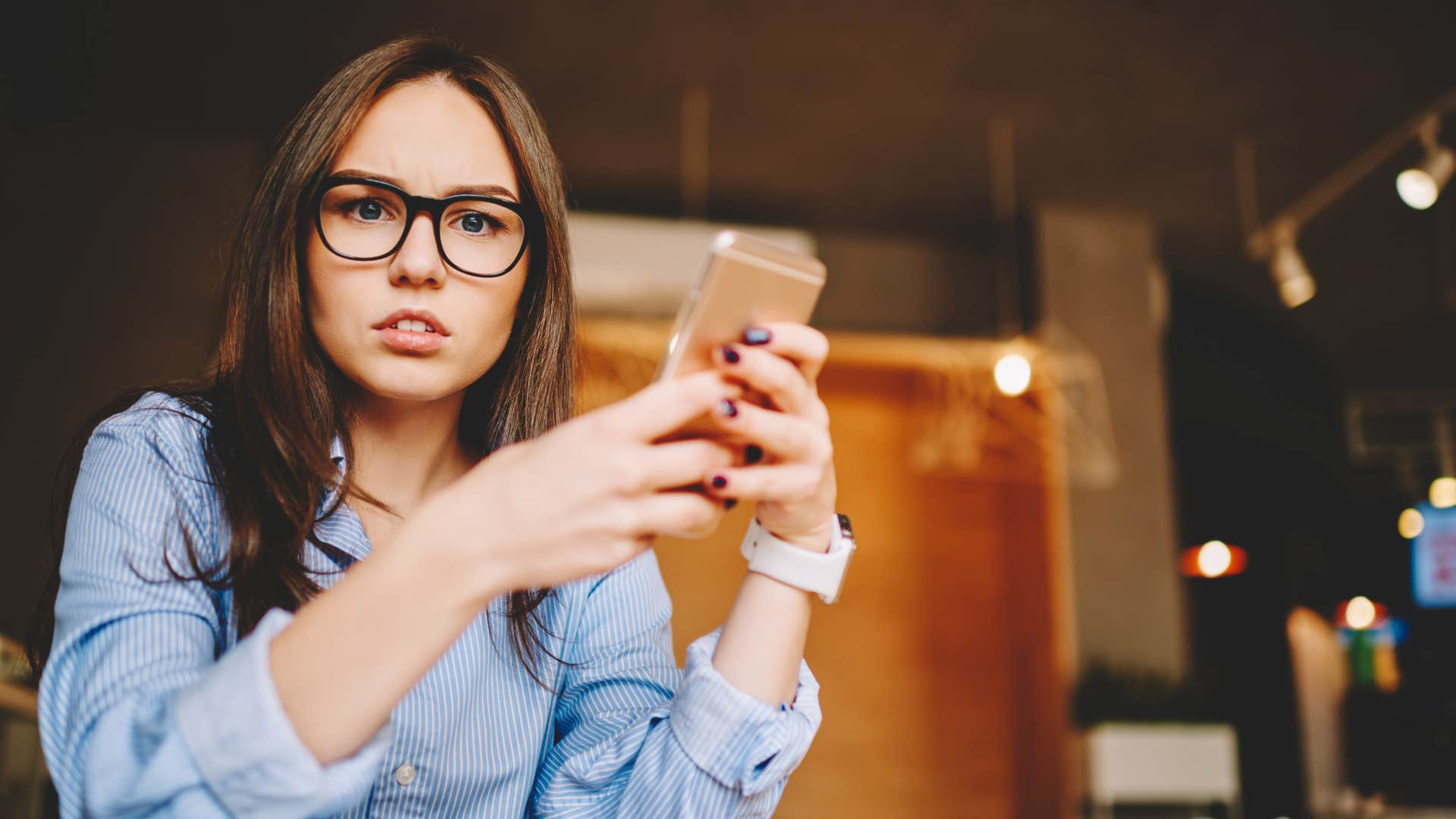 Woman with phone