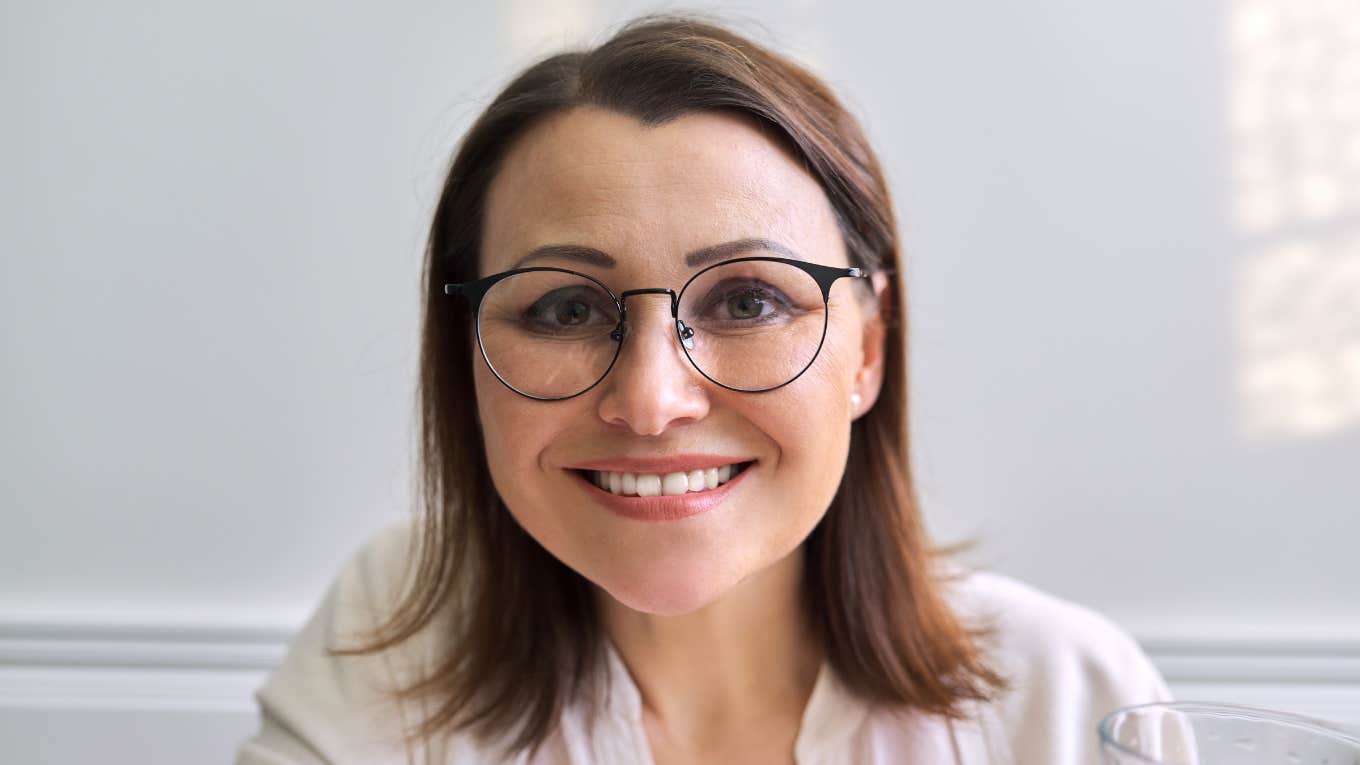 good woman smiling looking accepting