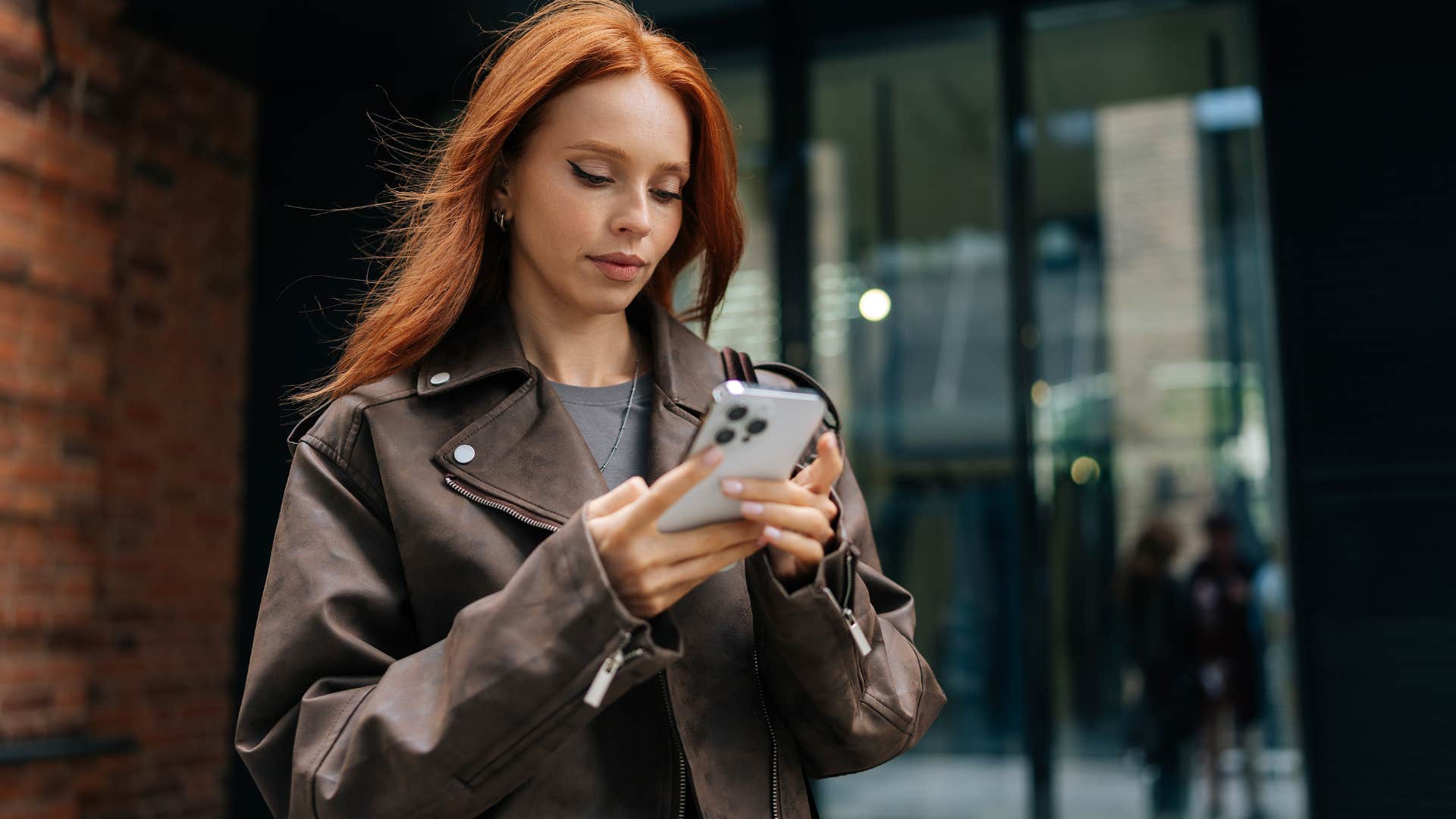 woman texting with someone who only responds with reactions