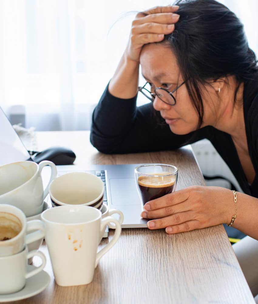 Person suffers from failure to destress