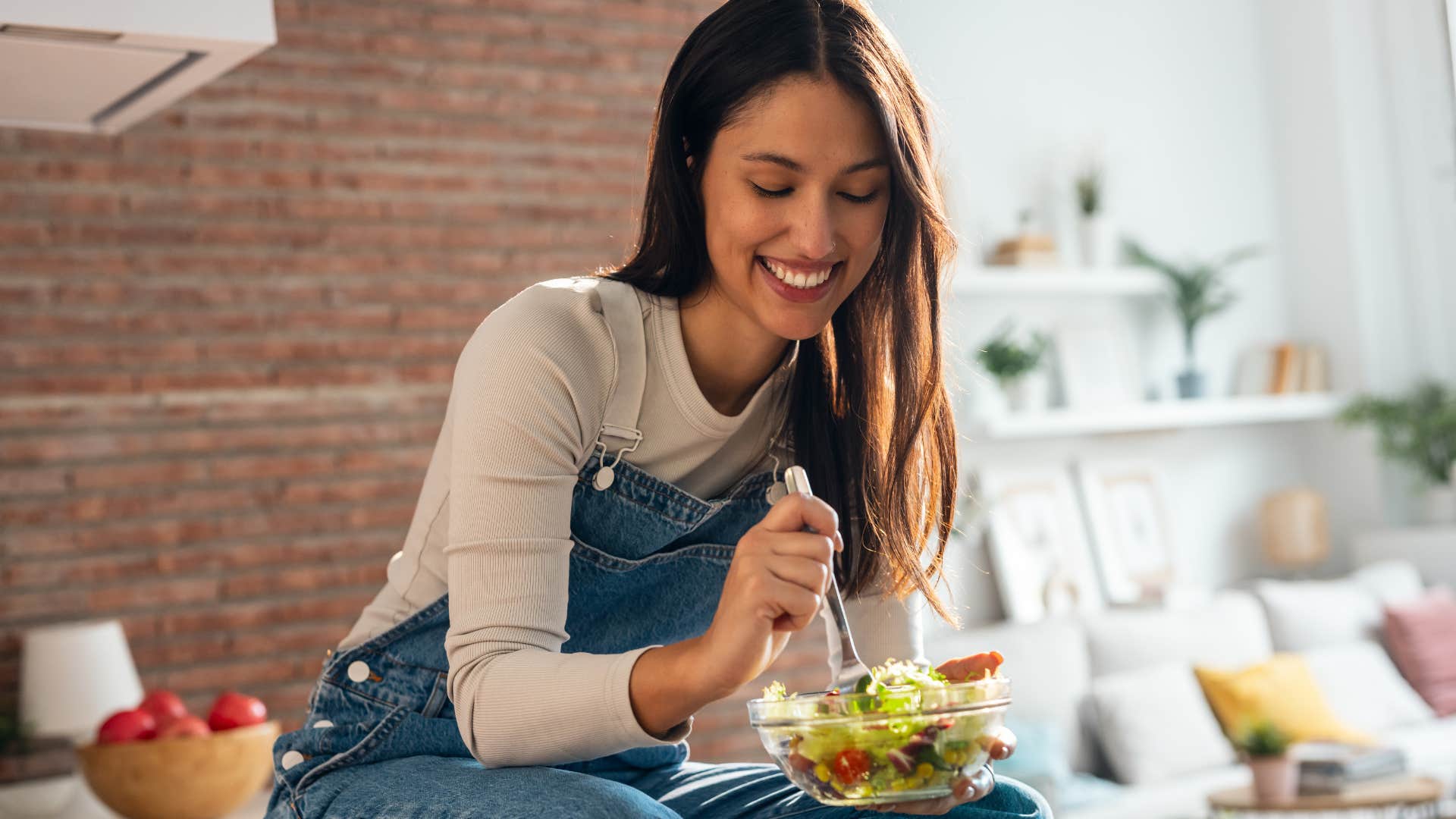 Unstoppable person eats food