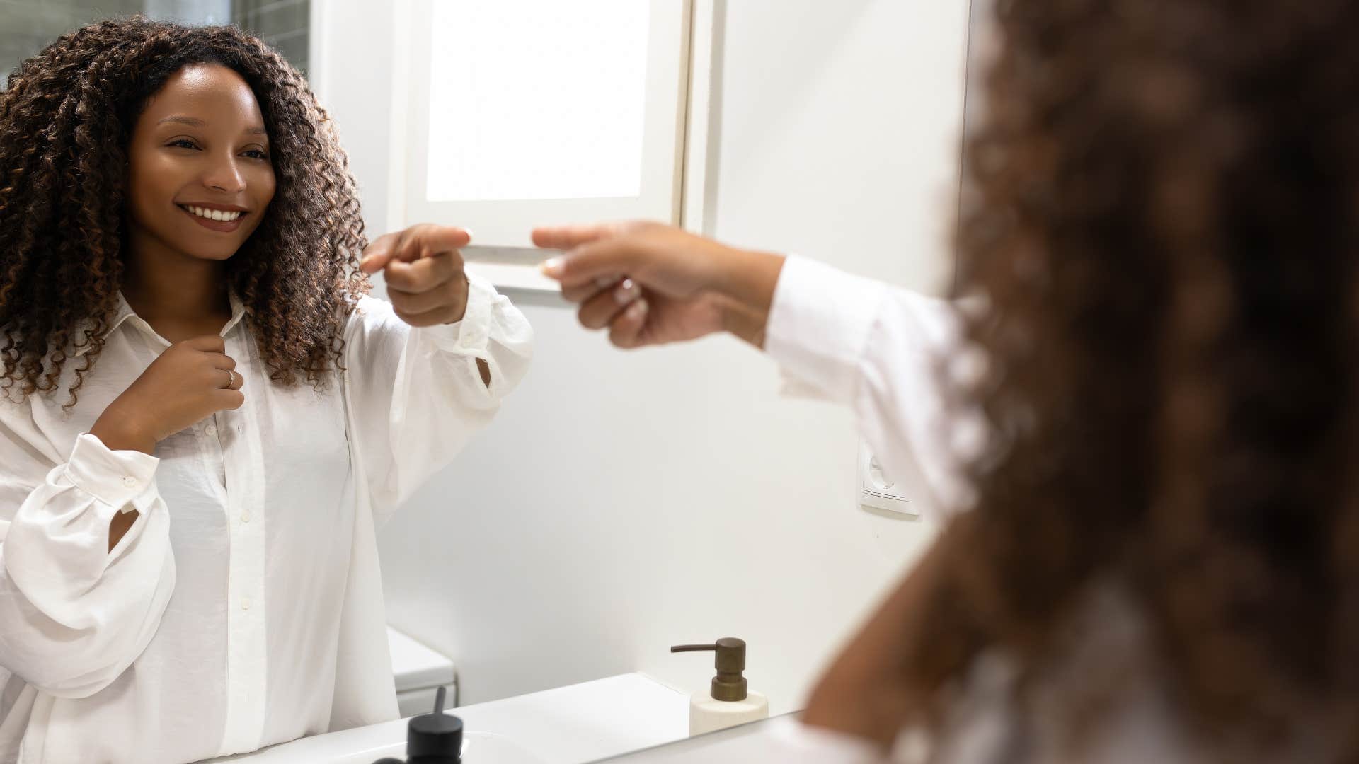 Unstoppable person in mirror