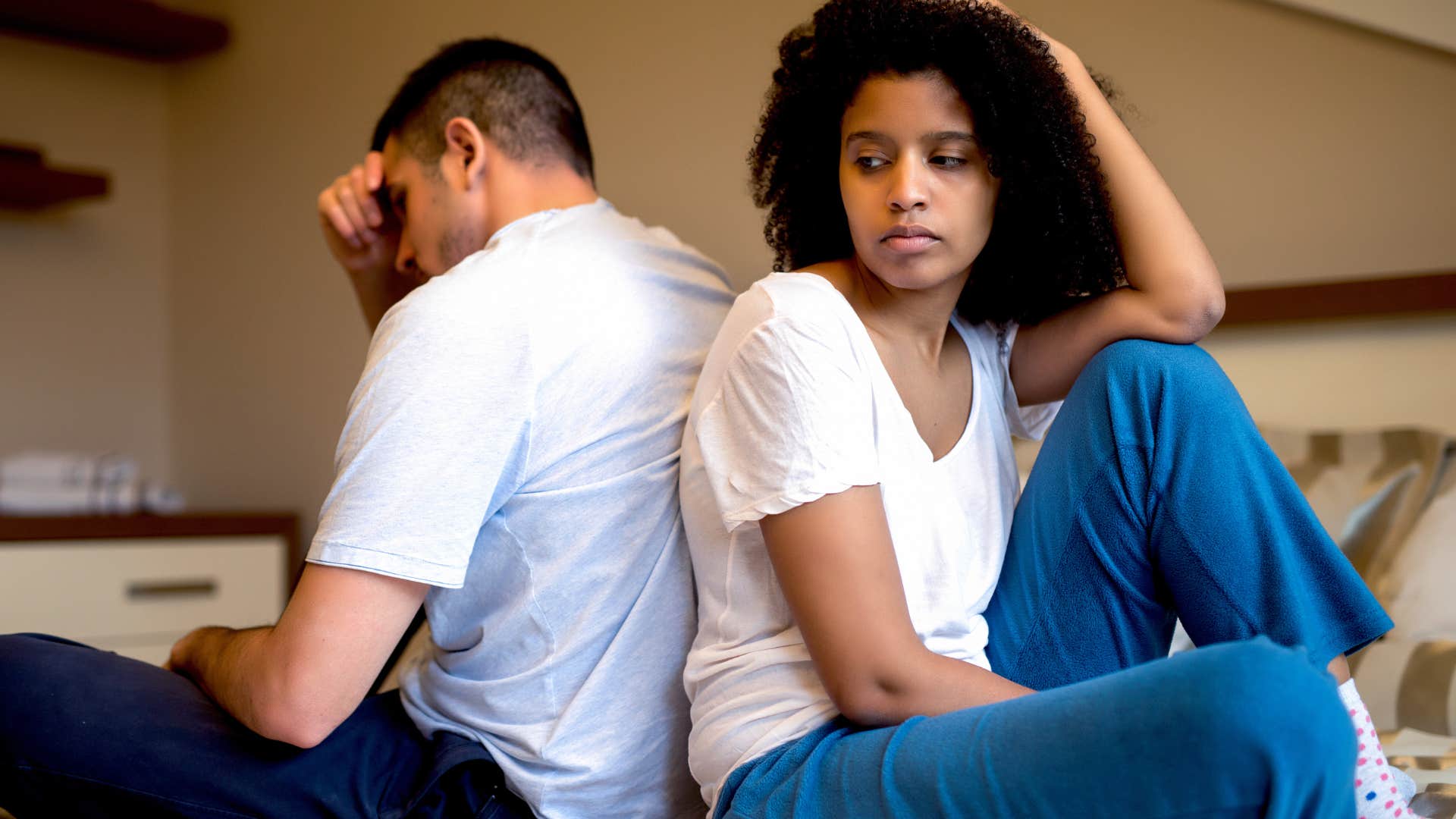 Man asking "Why are you so needy?" to his partner.