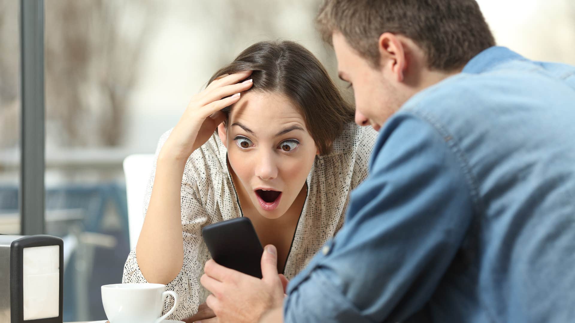 Mindful person shocked by online comment