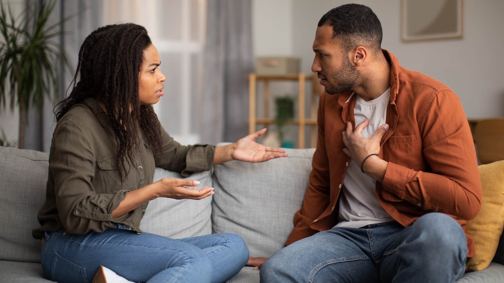 woman trying to control everything as she argues with husband