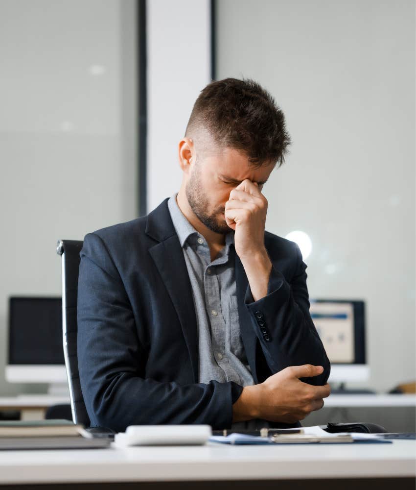 Man who feels guilty for taking time off work