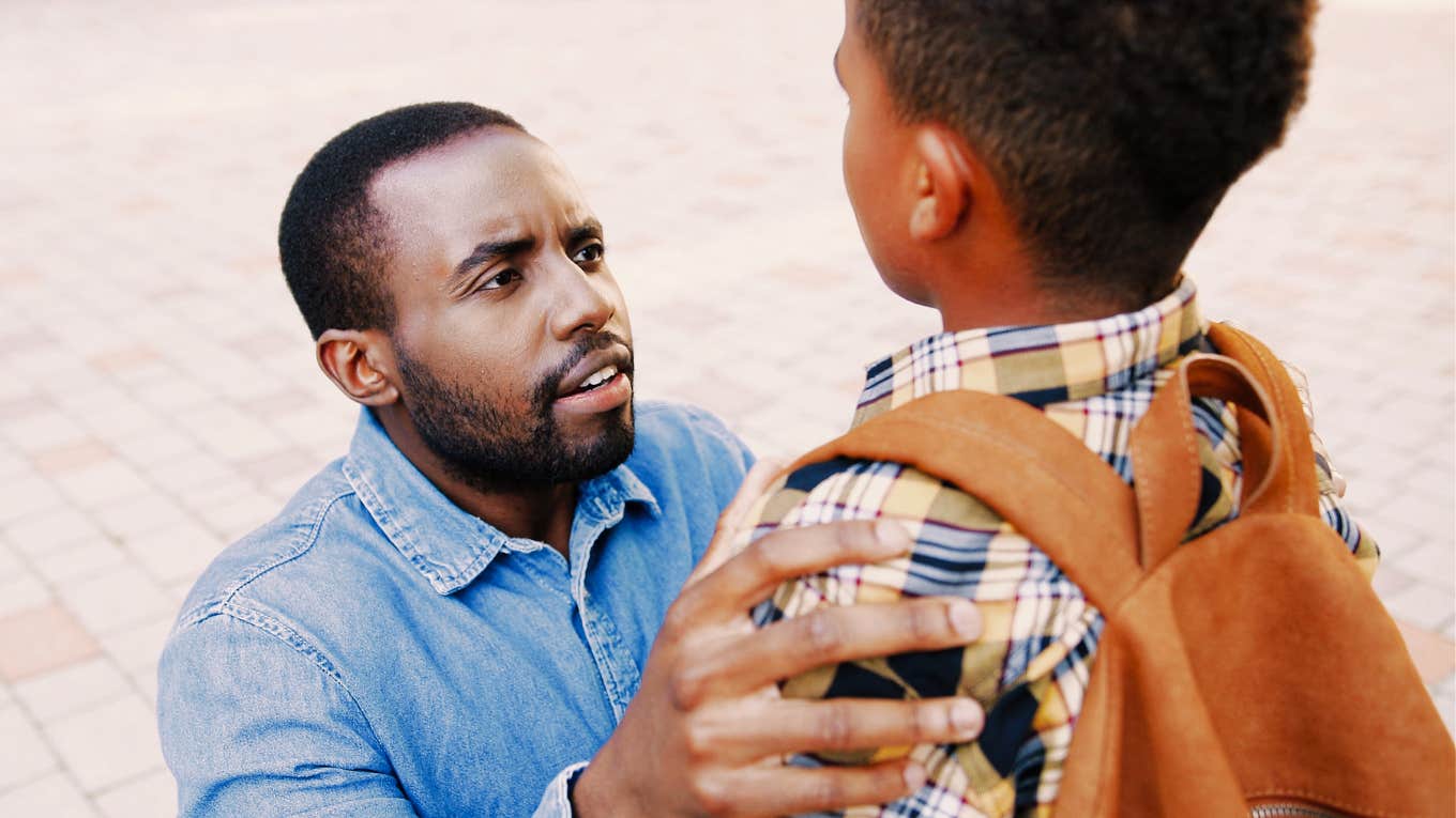 Parent using off-limit words with his child 