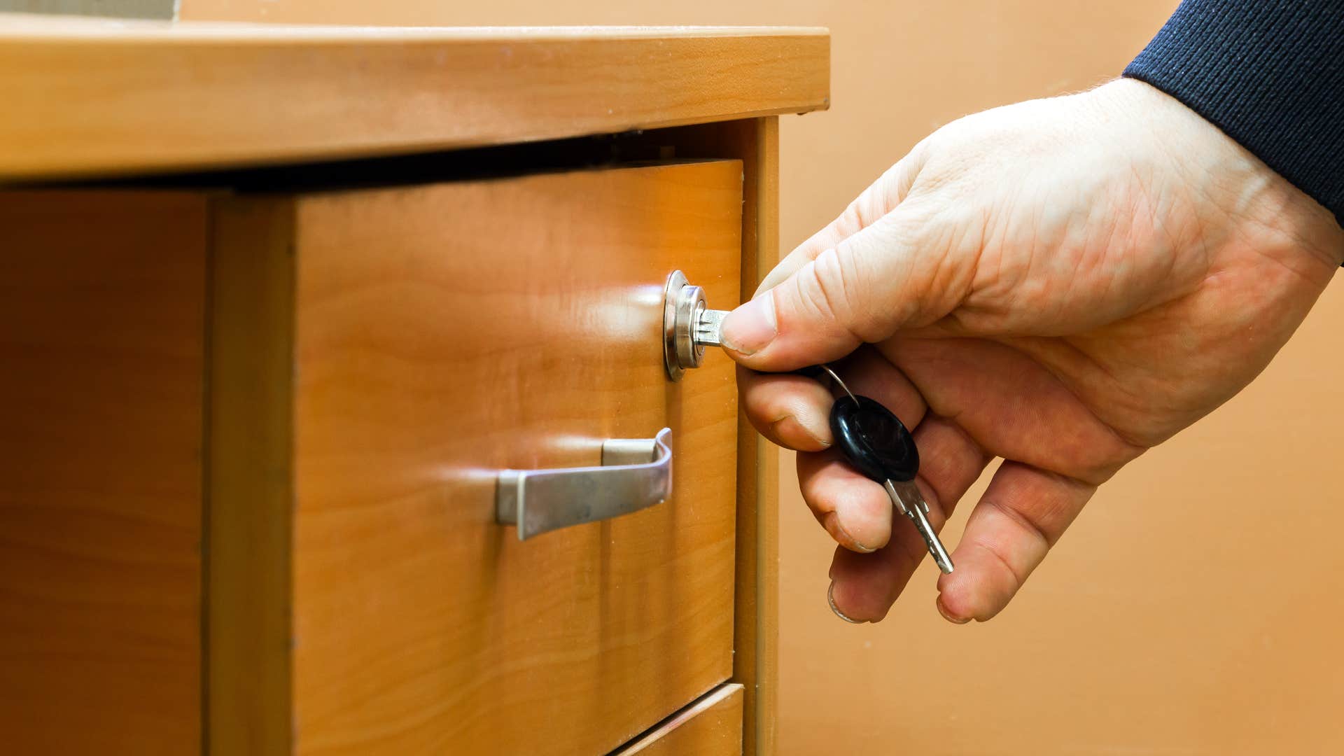 if a person owns Locked desk drawers they grew up with overly strict parents 