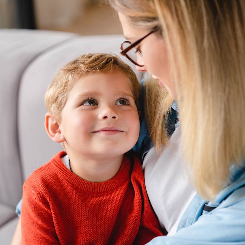 woman who is raising kid who will actually talk to them by empathizing