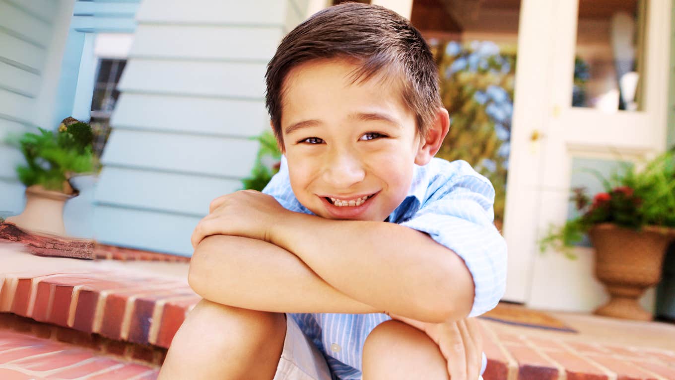 Kind and confident kid.