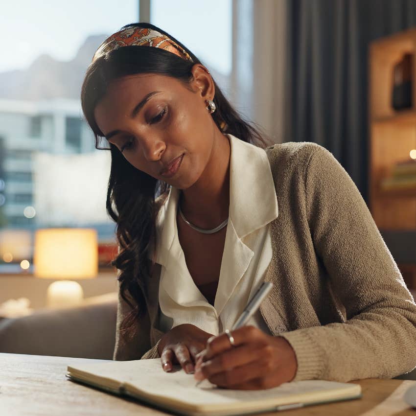 woman who is happy going to work doing a passion project