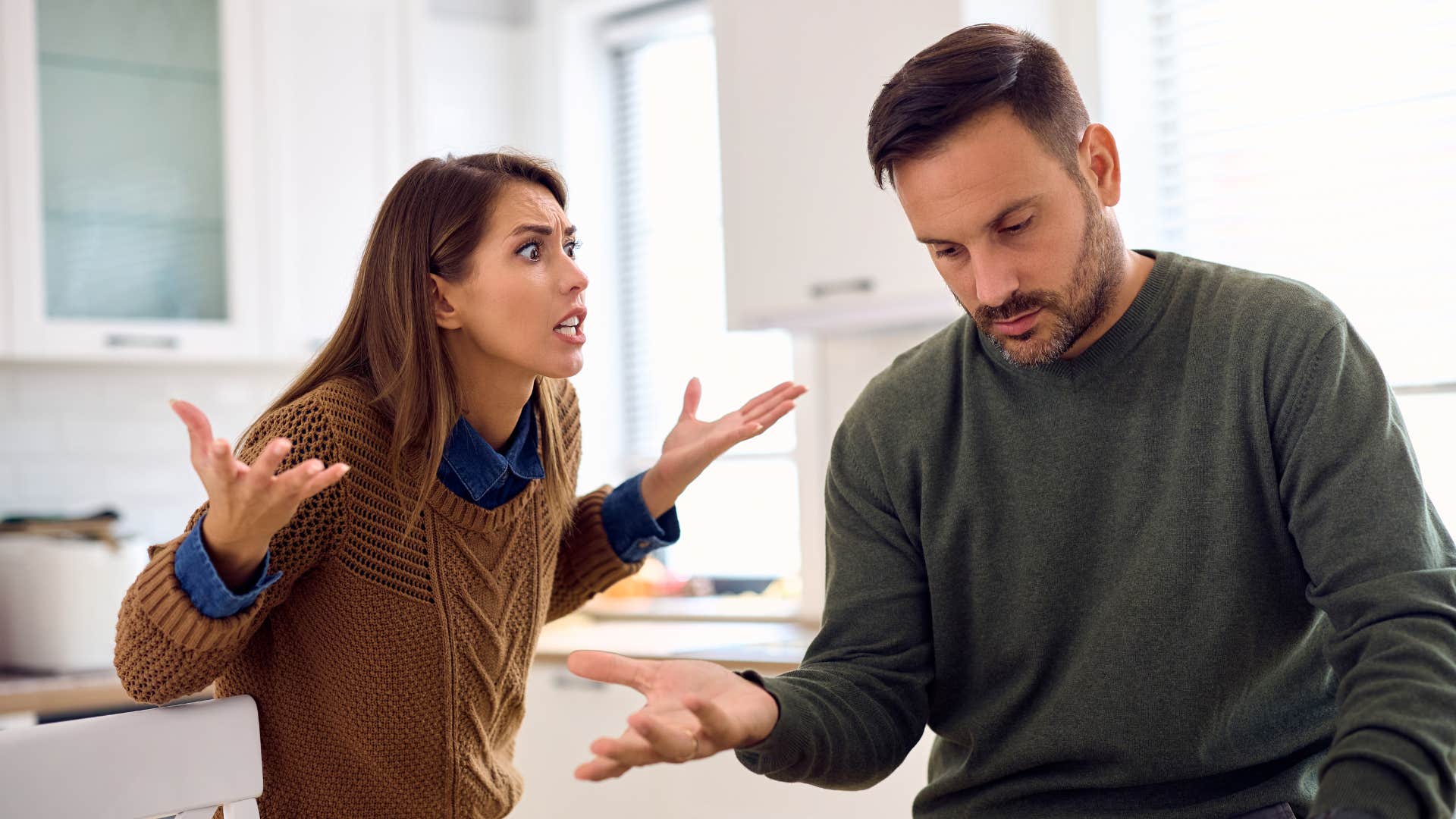 woman who is in a super-unhealthy relationship as she hyper-focuses on everything partner does