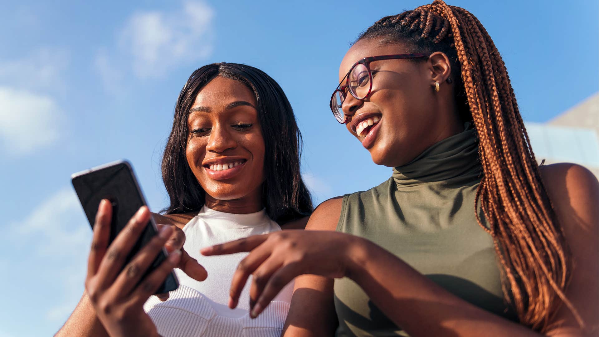 women being super chill and laughing together