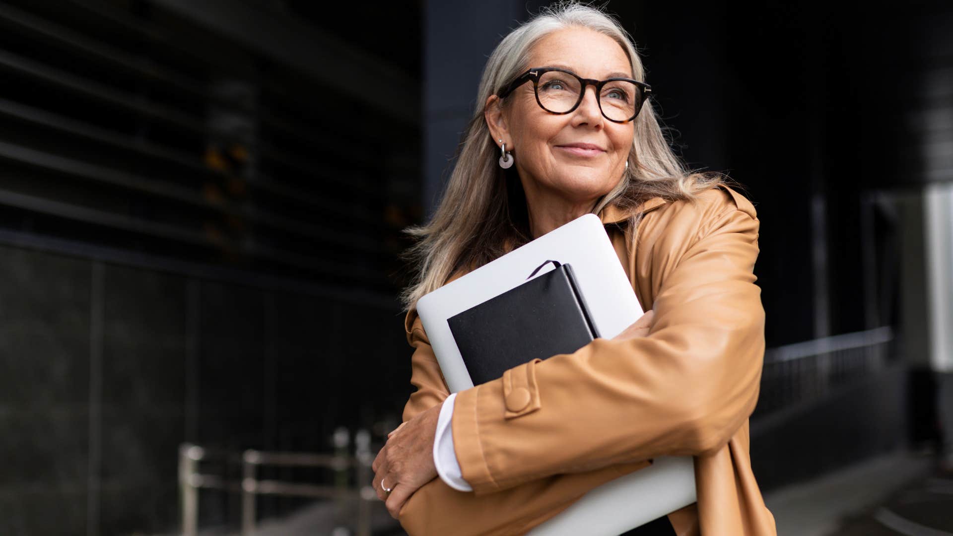 hyper-independent woman smiling at work