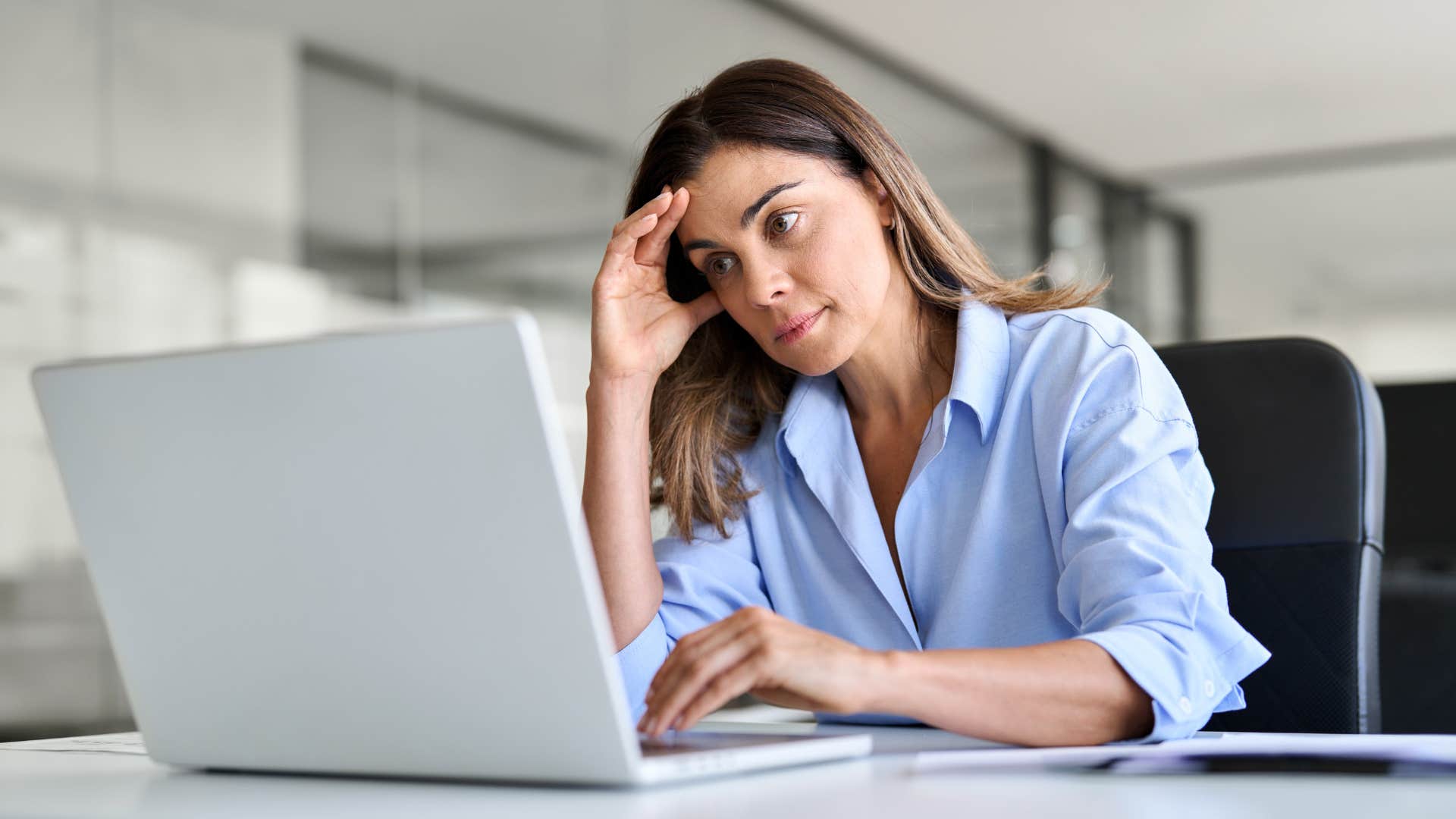 stressed employee not sure how much longer she can work at her job