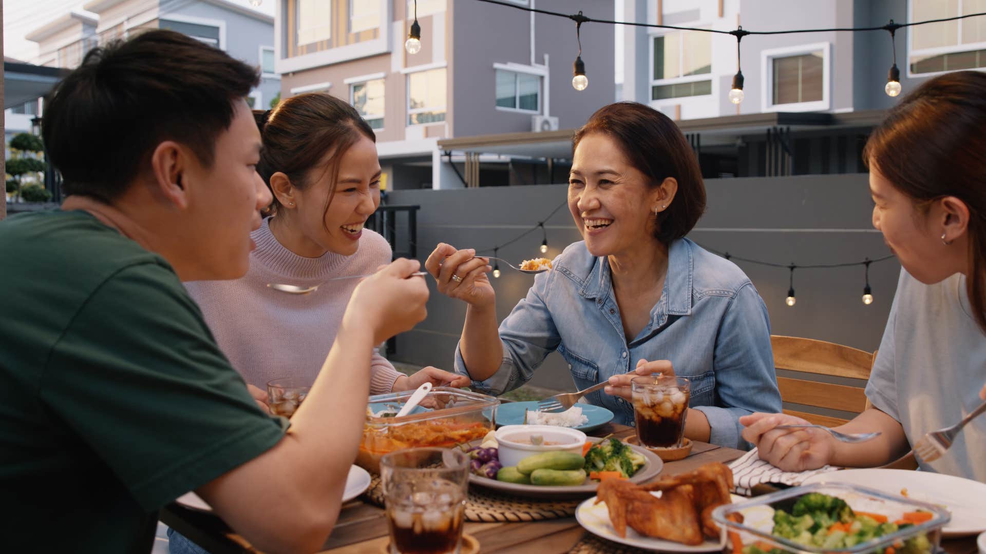 family keeping in touch through their daily routines