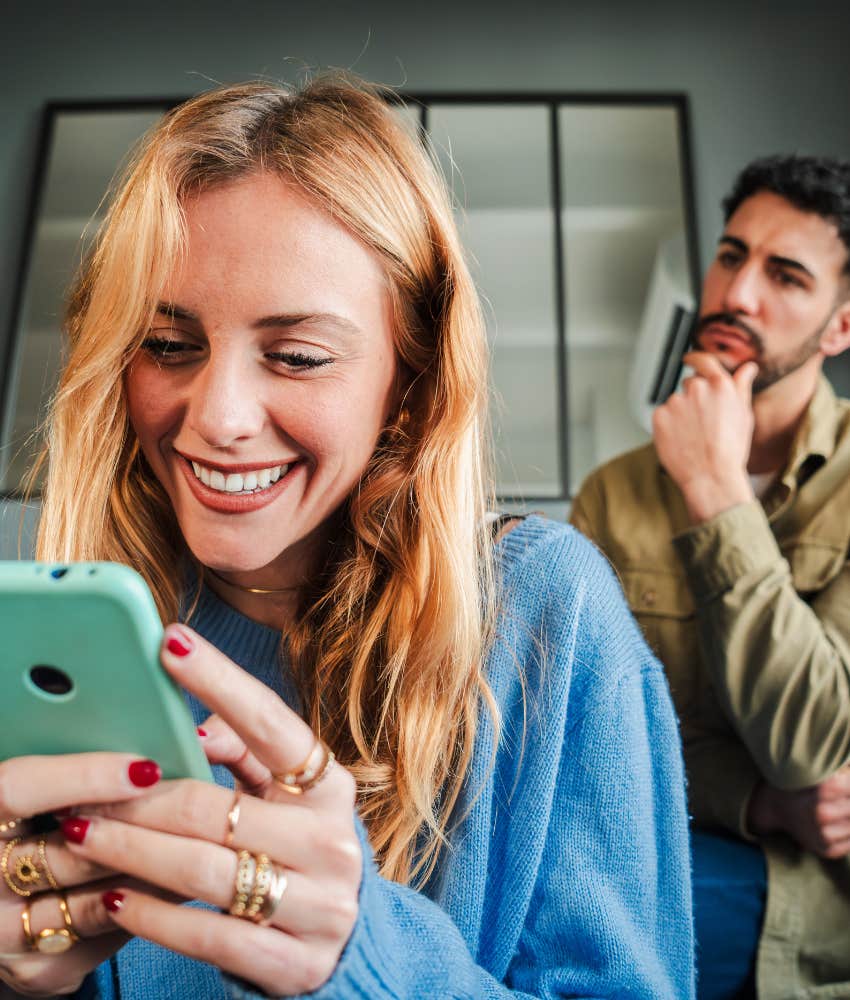 woman is taking risks bringing her dangerously close to cheating