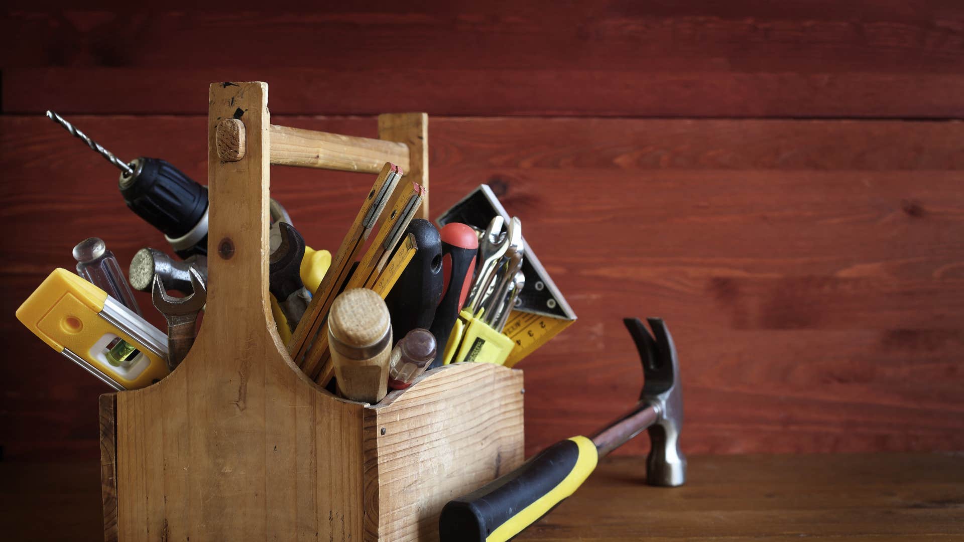 people who grew up poor usually keep these things in their homes duct tape and tools