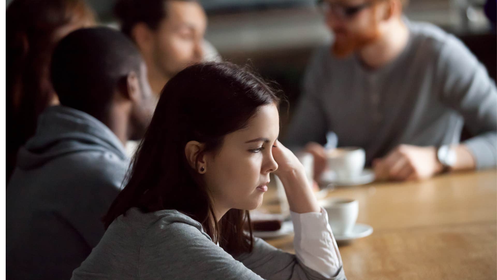 Person in unhealthy relationship cut out by joke