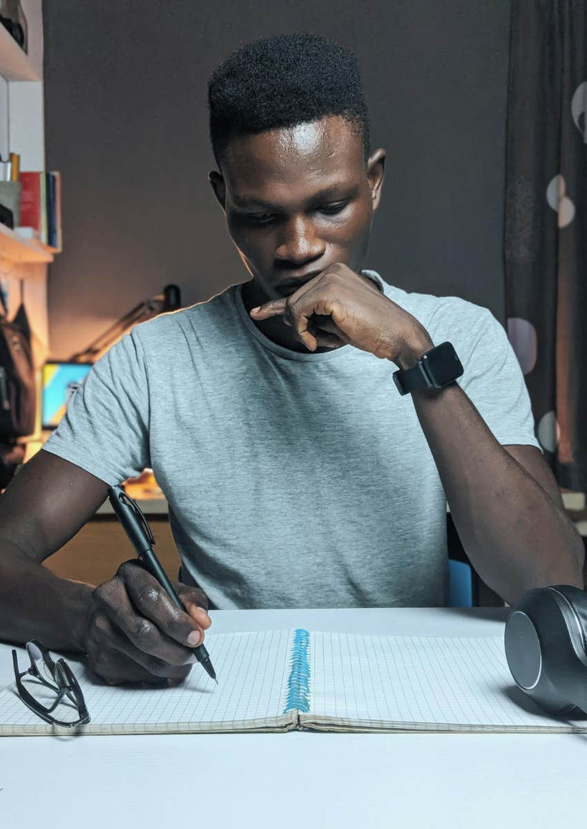 man figuring out complex problems