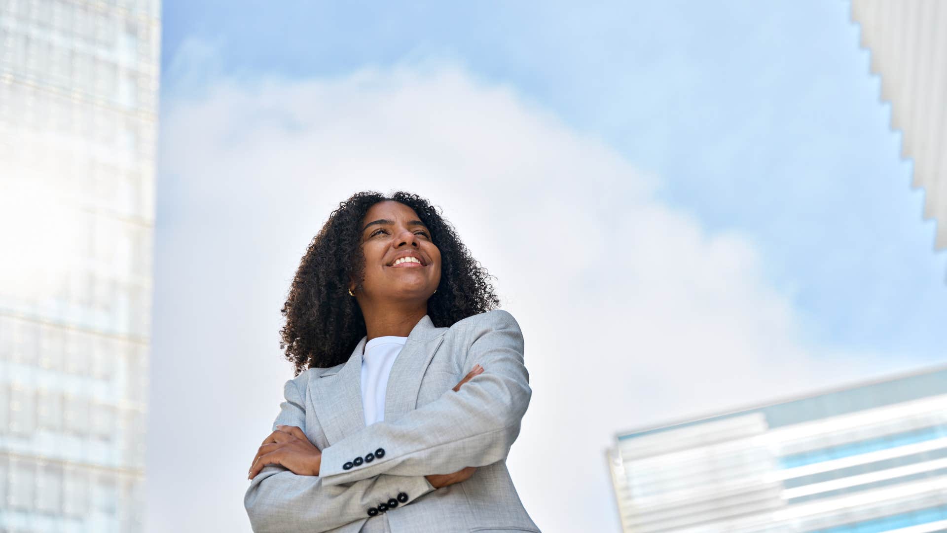 hyper-independent woman standing confidently