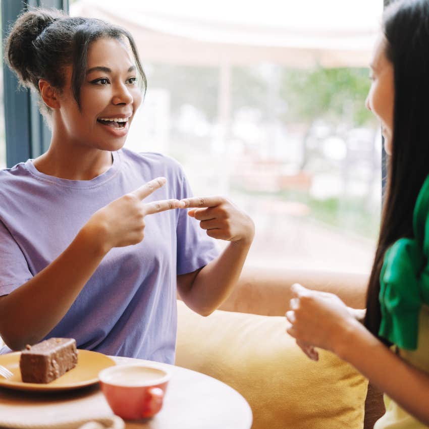 Representation and inclusion make the world a better place Deaf woman in coffee shop
