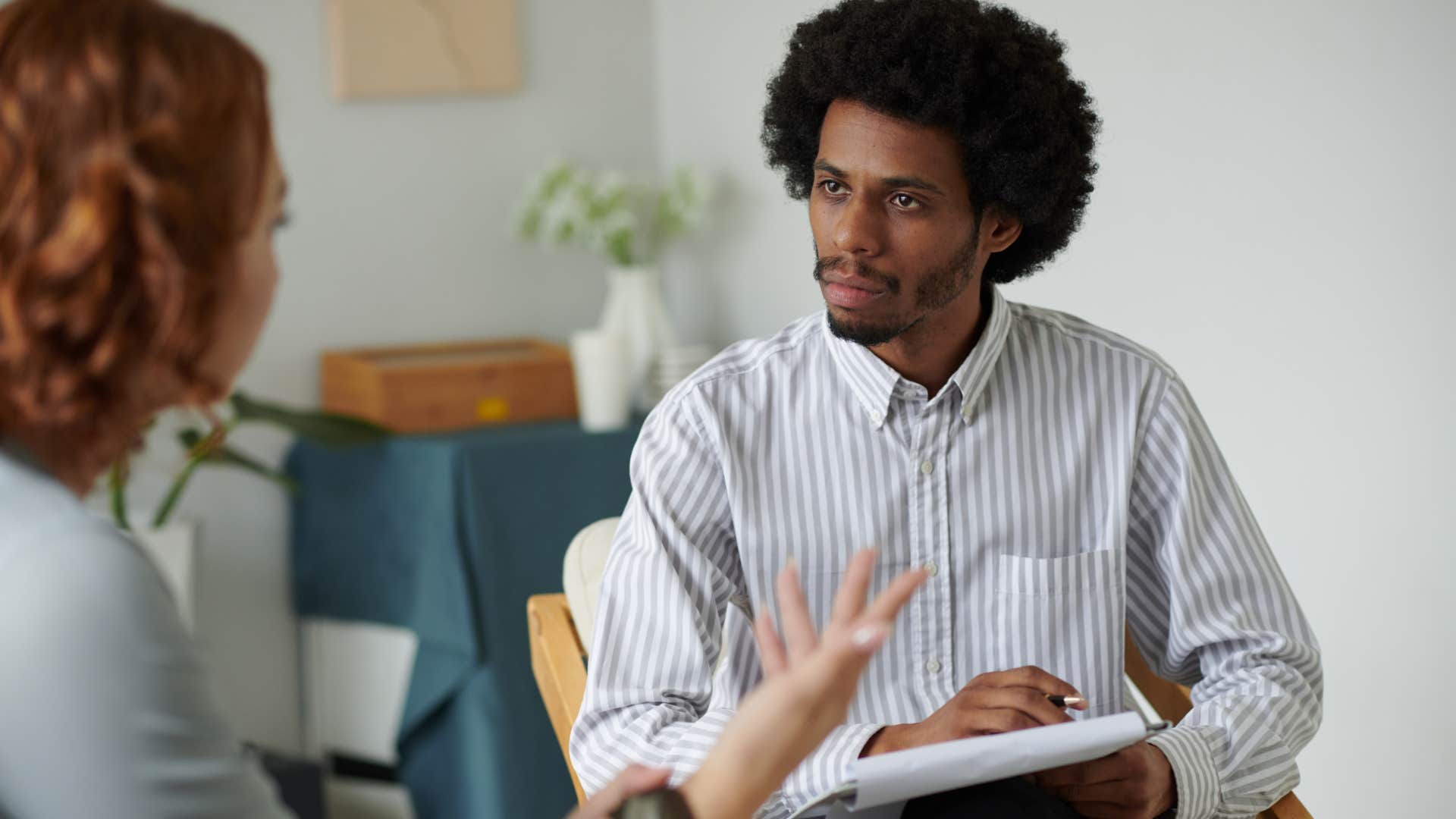 therapist having session with patient