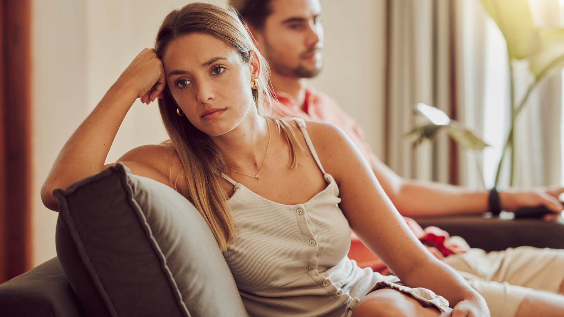 woman who nags partner too much as their intimate life has taken a turn for the worse