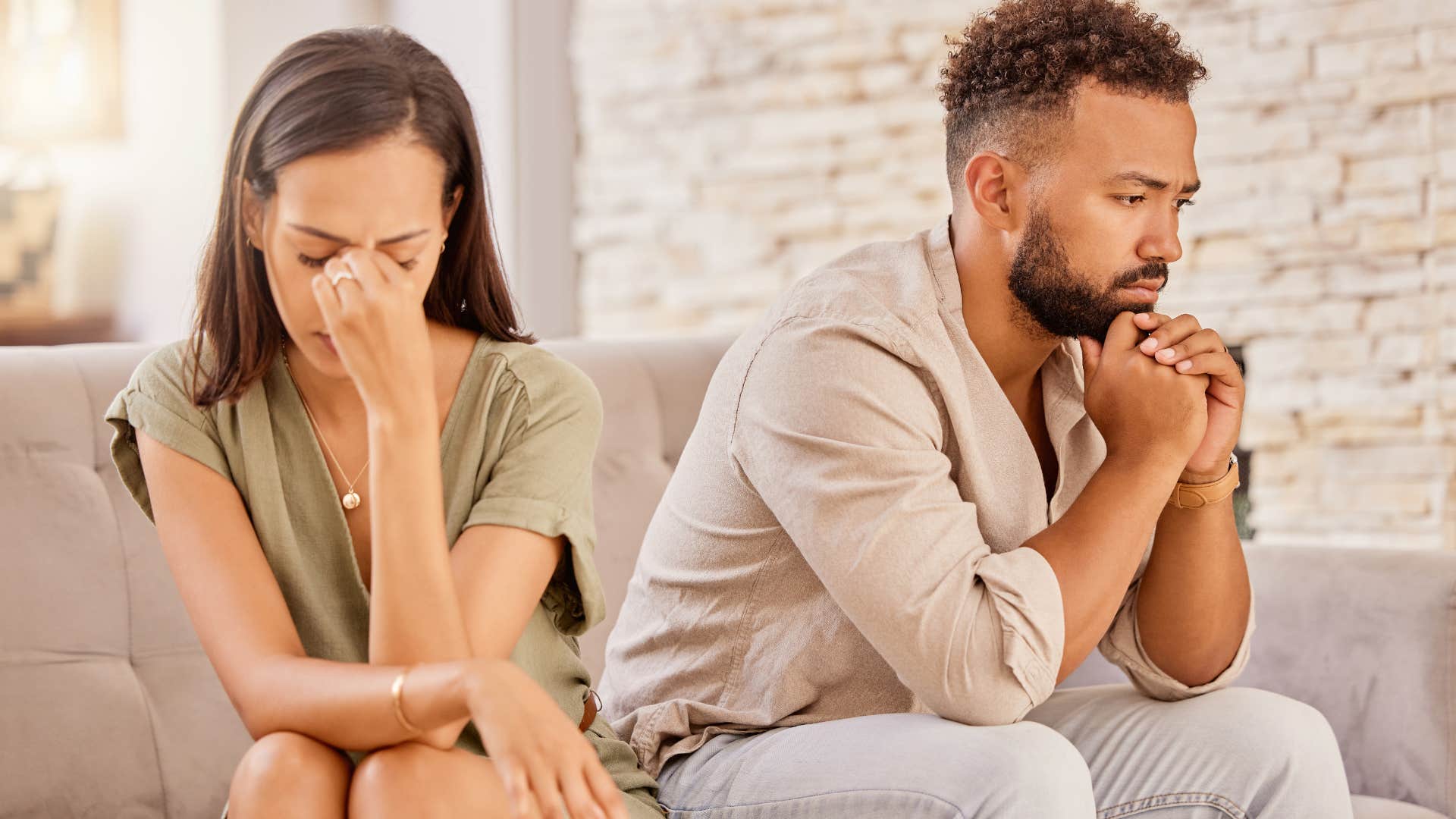 woman who is with partner that is not the right person as he cheated