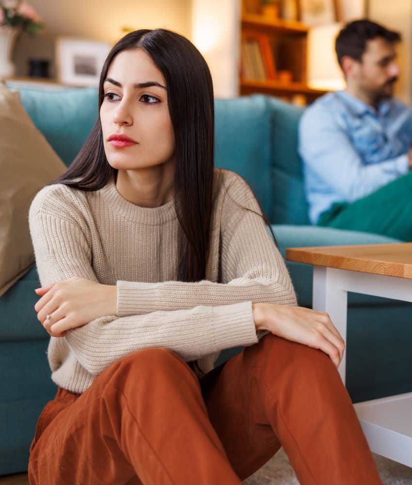 Emotionally drifting person doesn't share feelings